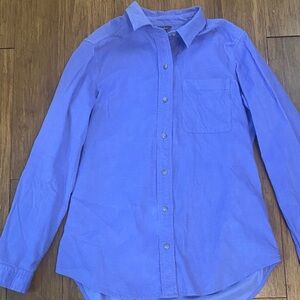 Eddie Bauer fitted purple corduroy Button-Up Shirt